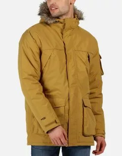 Regatta Mens Salinger II Waterproof Insulated Fur Trimmed Hooded Parka Jacket