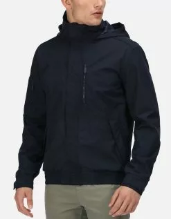 Regatta Mens Feelding Waterproof Bomber Jacket Coat - Navy