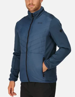 Regatta Mens Clumber III Hybrid Stretch Warm Winter Outdoor Jacket - Blue Wing