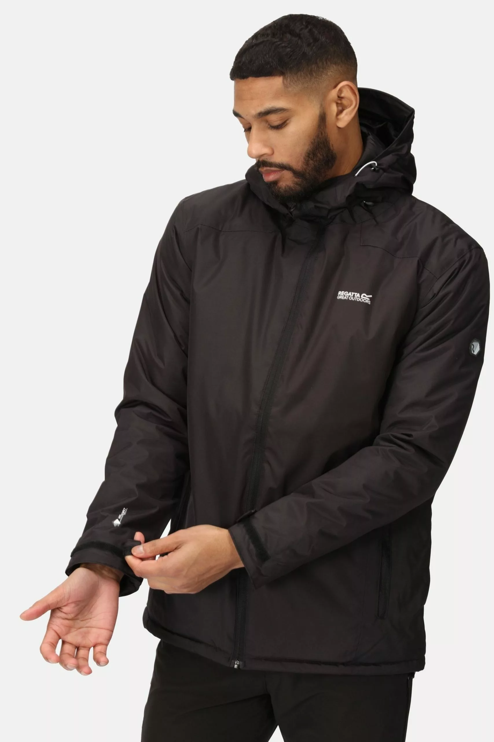 Regatta Thornridge II Black Waterproof Grown On Hooded Jacket 8 Regatta Thornridge II Black Waterproof Grown On Hooded Jacket - Image 6