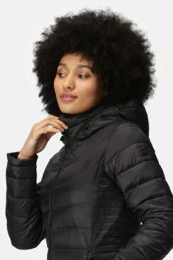 Regatta Andel Iii Longline Insulated Black Jacket -Regatta Shop C49423s4