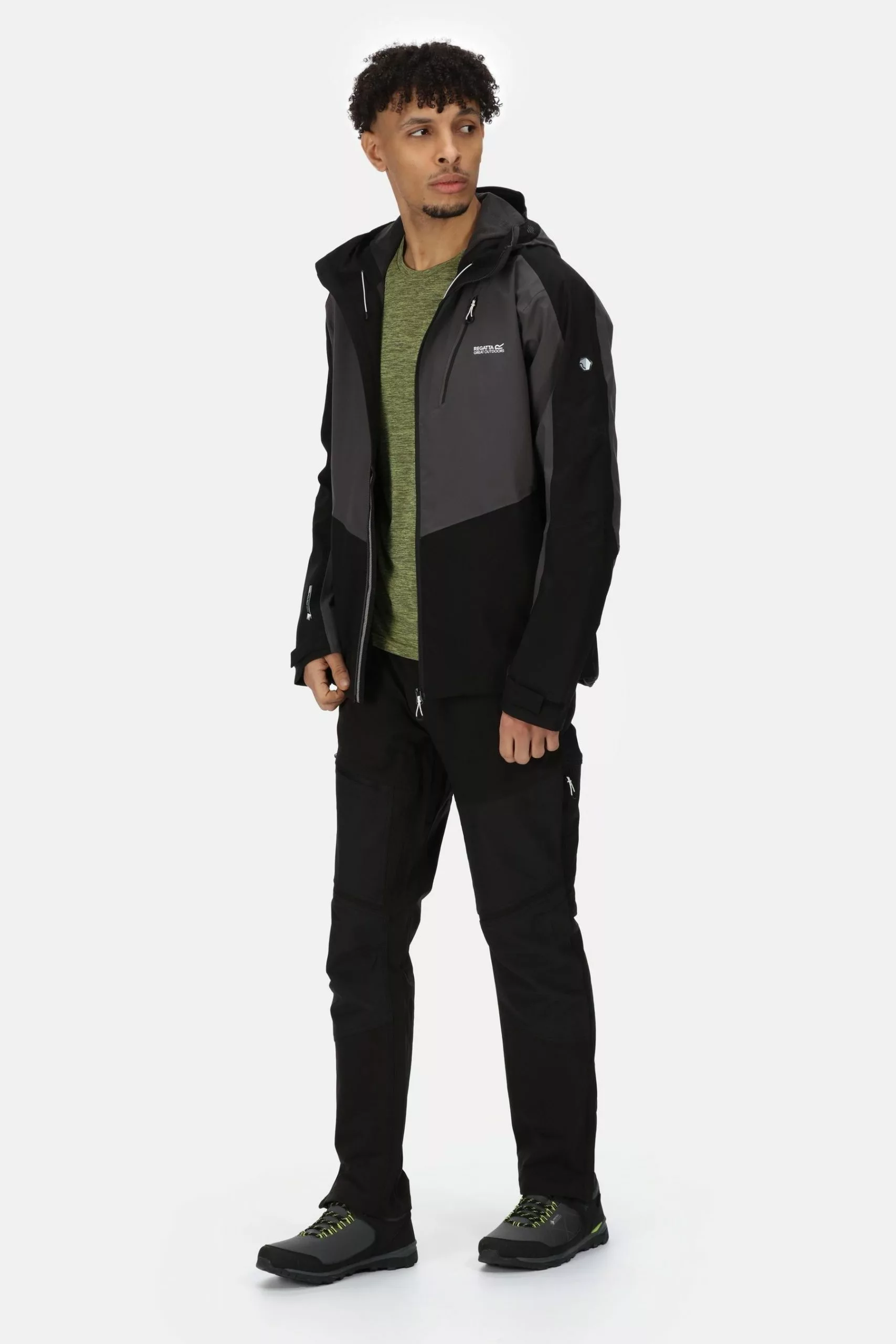 Regatta Highton Stretch III Waterproof Black Jacket 5 Regatta Highton Stretch III Waterproof Black Jacket - Image 3