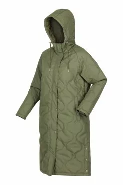 Regatta Blue Jovie Longline Insulated Onion Quilt Jacket -Regatta Shop C68931s10