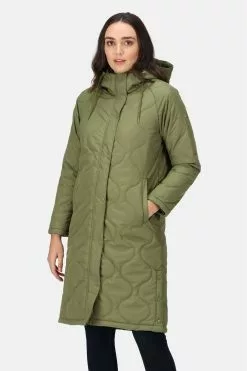 Regatta Blue Jovie Longline Insulated Onion Quilt Jacket -Regatta Shop C68931s3