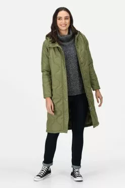 Regatta Blue Jovie Longline Insulated Onion Quilt Jacket -Regatta Shop C68931s4