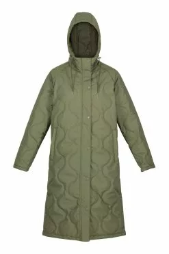 Regatta Blue Jovie Longline Insulated Onion Quilt Jacket -Regatta Shop C68931s8