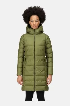 Regatta Green Pandia Ii Longline Insulated Padded Jacket