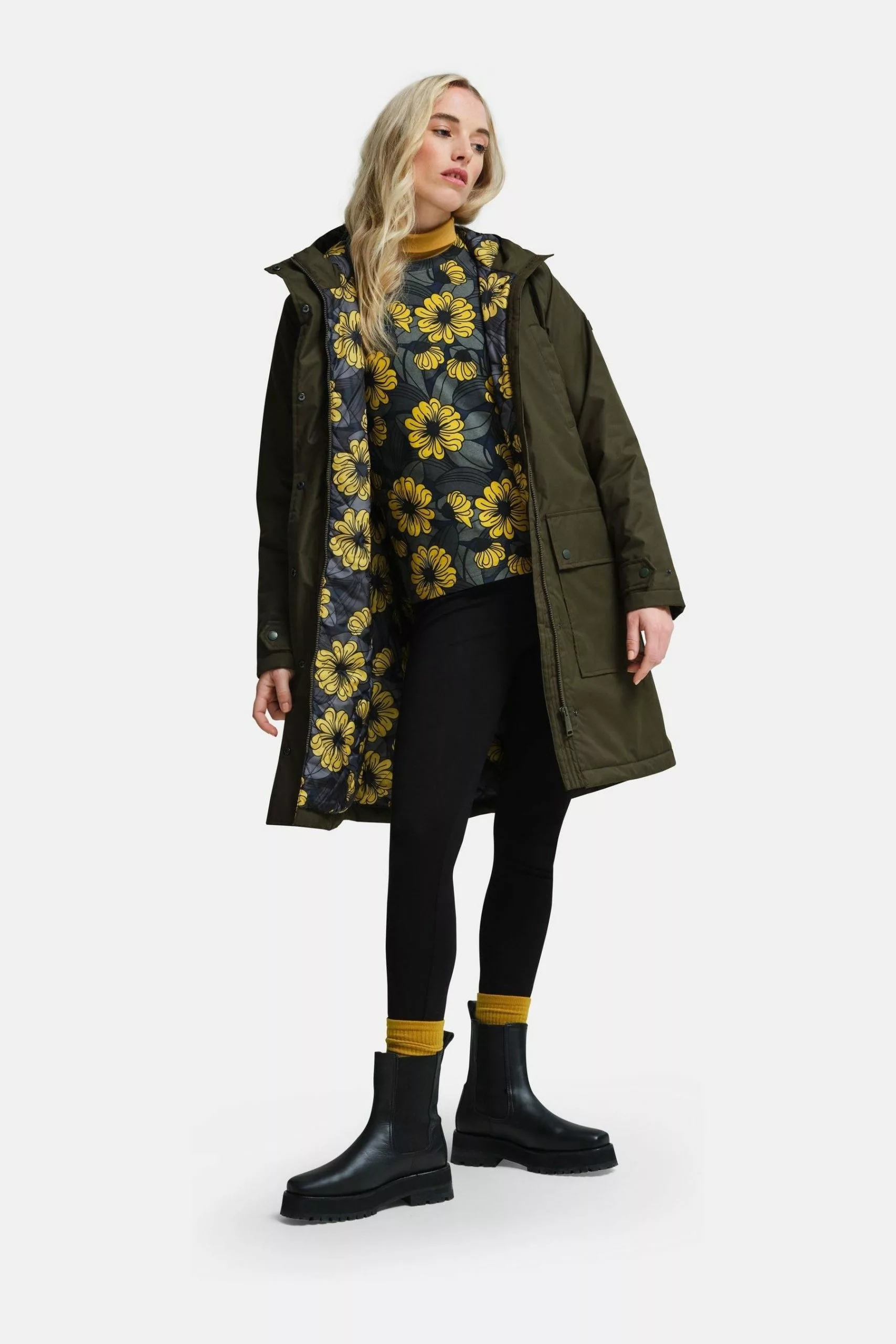 Regatta Natural Orla Kiely Waterproof Longline Parka 6 Regatta Natural Orla Kiely Waterproof Longline Parka - Image 4