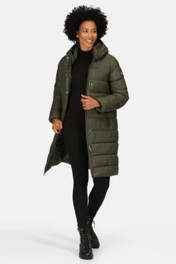 Regatta Green Bodie Longline Duvet Puffer Jacket