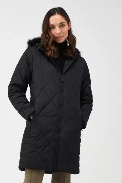 Regatta Fritha Ii Longline Insulated Black Jacket -Regatta Shop D04480s4