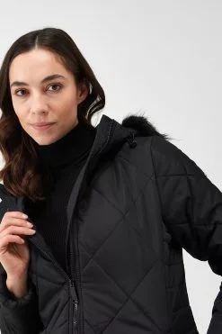 Regatta Fritha Ii Longline Insulated Black Jacket -Regatta Shop D04480s5