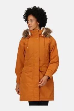Regatta Shiloh Brown Longline Waterproof Insulated Jacket