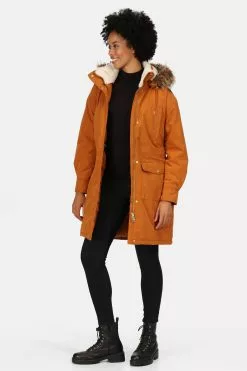 Regatta Shiloh Brown Longline Waterproof Insulated Jacket -Regatta Shop D04515s3