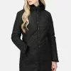Regatta Caileigh Black Longline Reversible Insulated Jacket -Regatta Shop D04524s