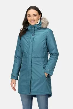 Regatta Blue Lyanna Longline Waterproof Insulated Jacket