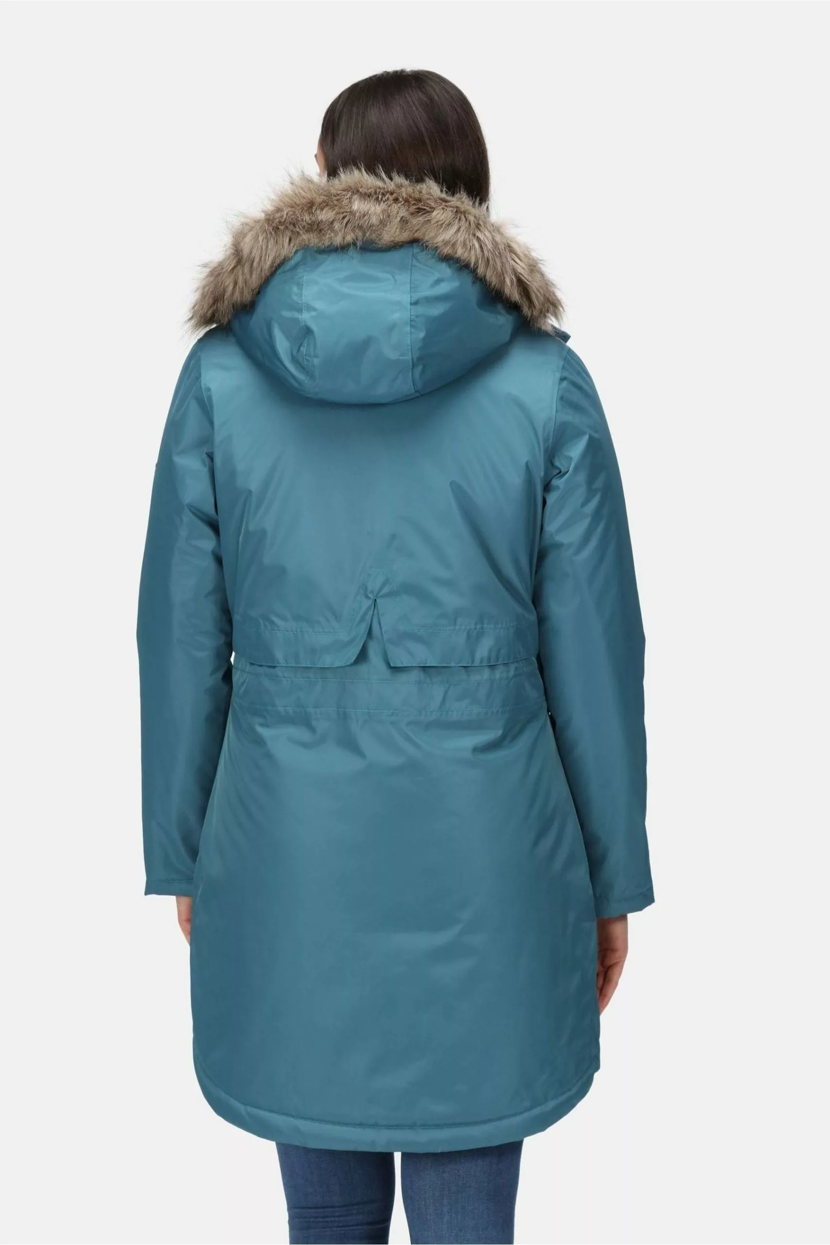 Regatta Blue Lyanna Longline Waterproof Insulated Jacket 4 Regatta Blue Lyanna Longline Waterproof Insulated Jacket - Image 2