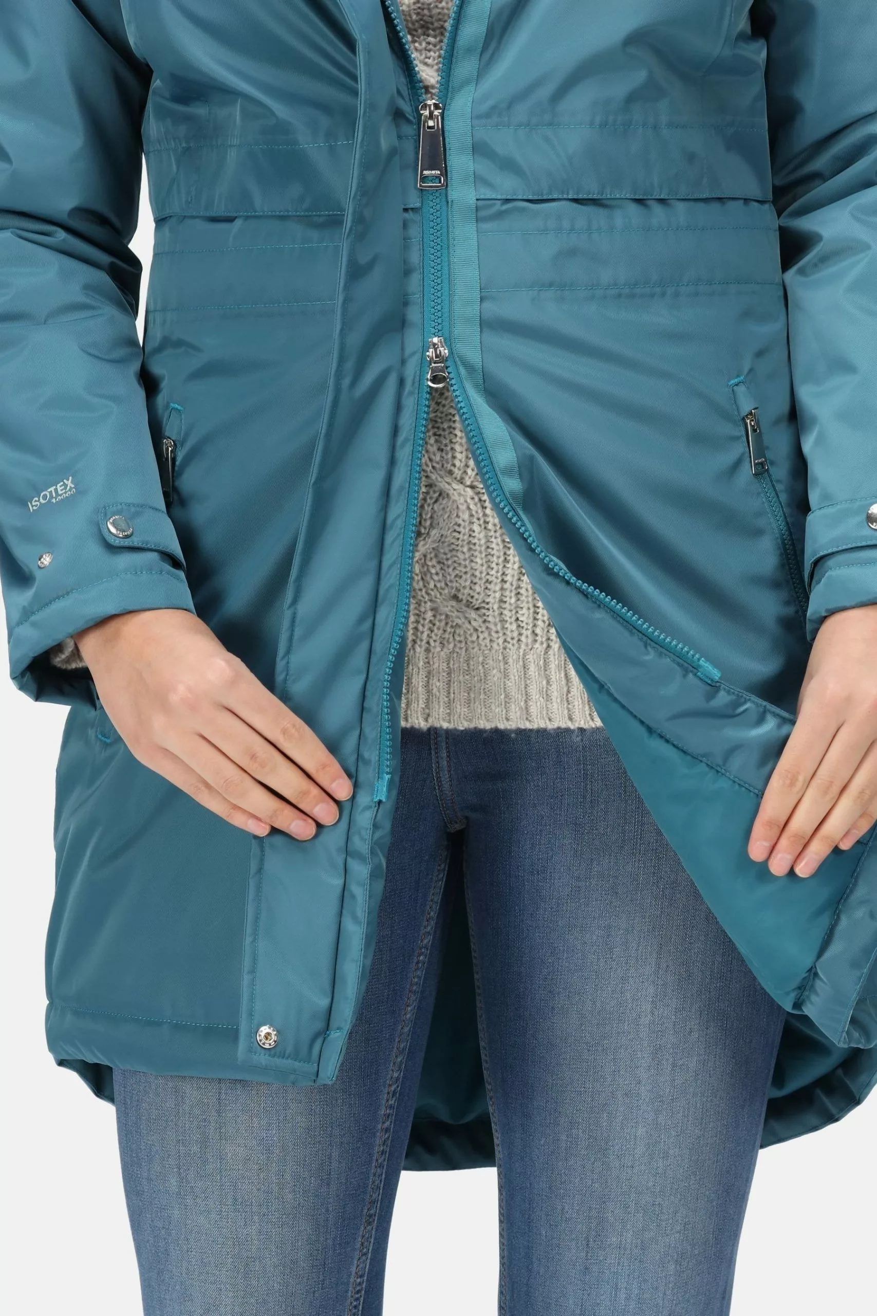 Regatta Blue Lyanna Longline Waterproof Insulated Jacket 7 Regatta Blue Lyanna Longline Waterproof Insulated Jacket - Image 5