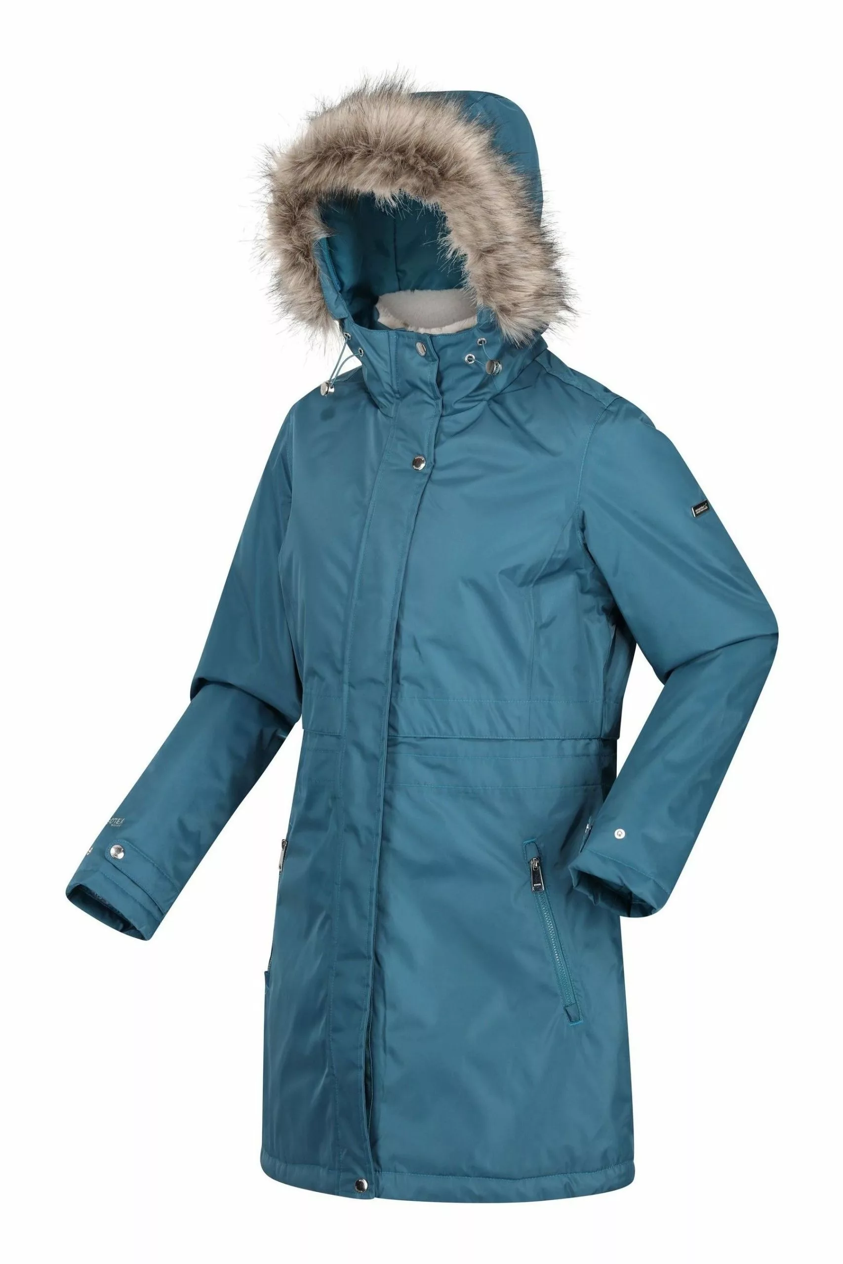 Regatta Blue Lyanna Longline Waterproof Insulated Jacket 11 Regatta Blue Lyanna Longline Waterproof Insulated Jacket - Image 9