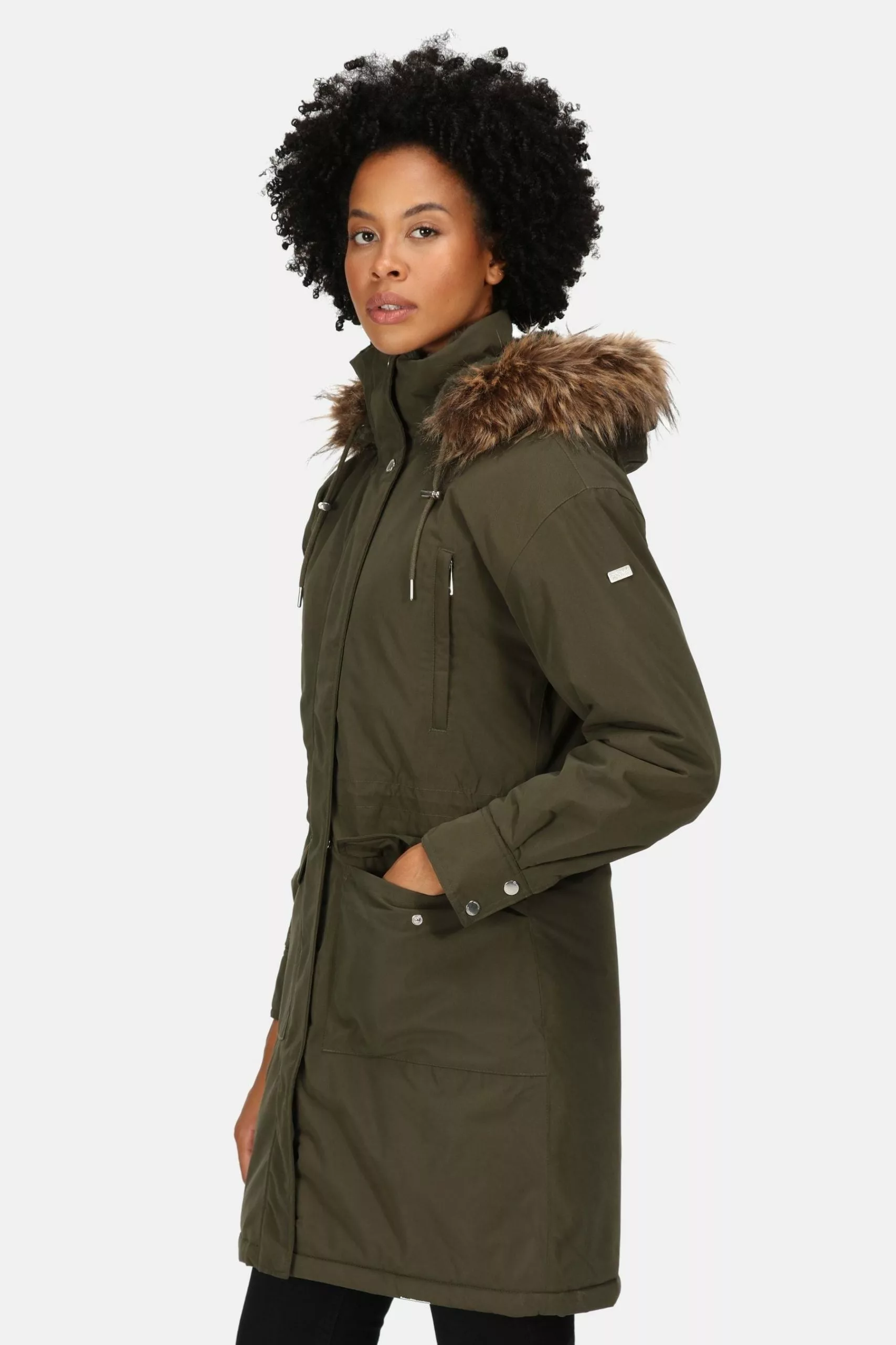 Regatta Green Shiloh Longline Waterproof Insulated Jacket 5 Regatta Green Shiloh Longline Waterproof Insulated Jacket - Image 3