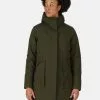 Regatta Womens Green Yewbank II Longline Waterproof Padded Jacket -Regatta Shop D04533s