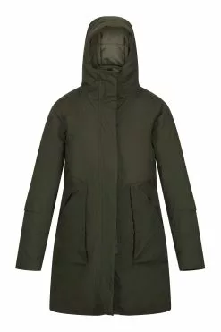 Regatta Womens Green Yewbank II Longline Waterproof Padded Jacket -Regatta Shop D04533s7