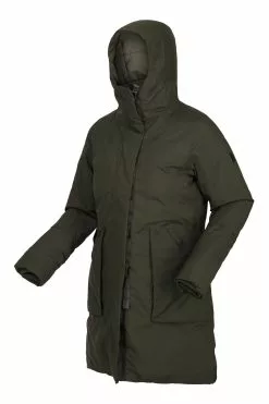 Regatta Womens Green Yewbank II Longline Waterproof Padded Jacket -Regatta Shop D04533s9