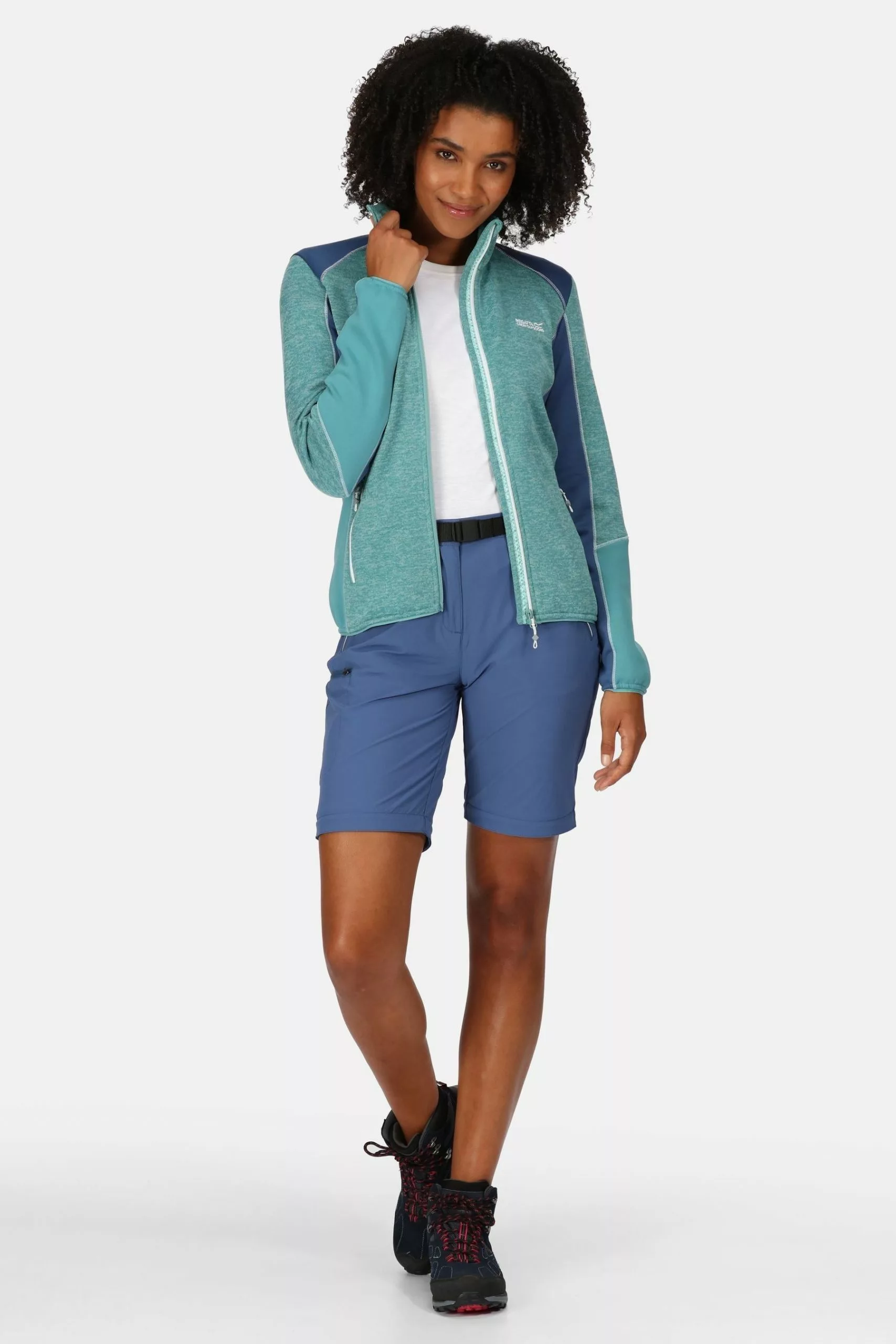 Regatta Blue Lindalla V-Neck Full Zip Fleece 3 Regatta Blue Lindalla V-Neck Full Zip Fleece