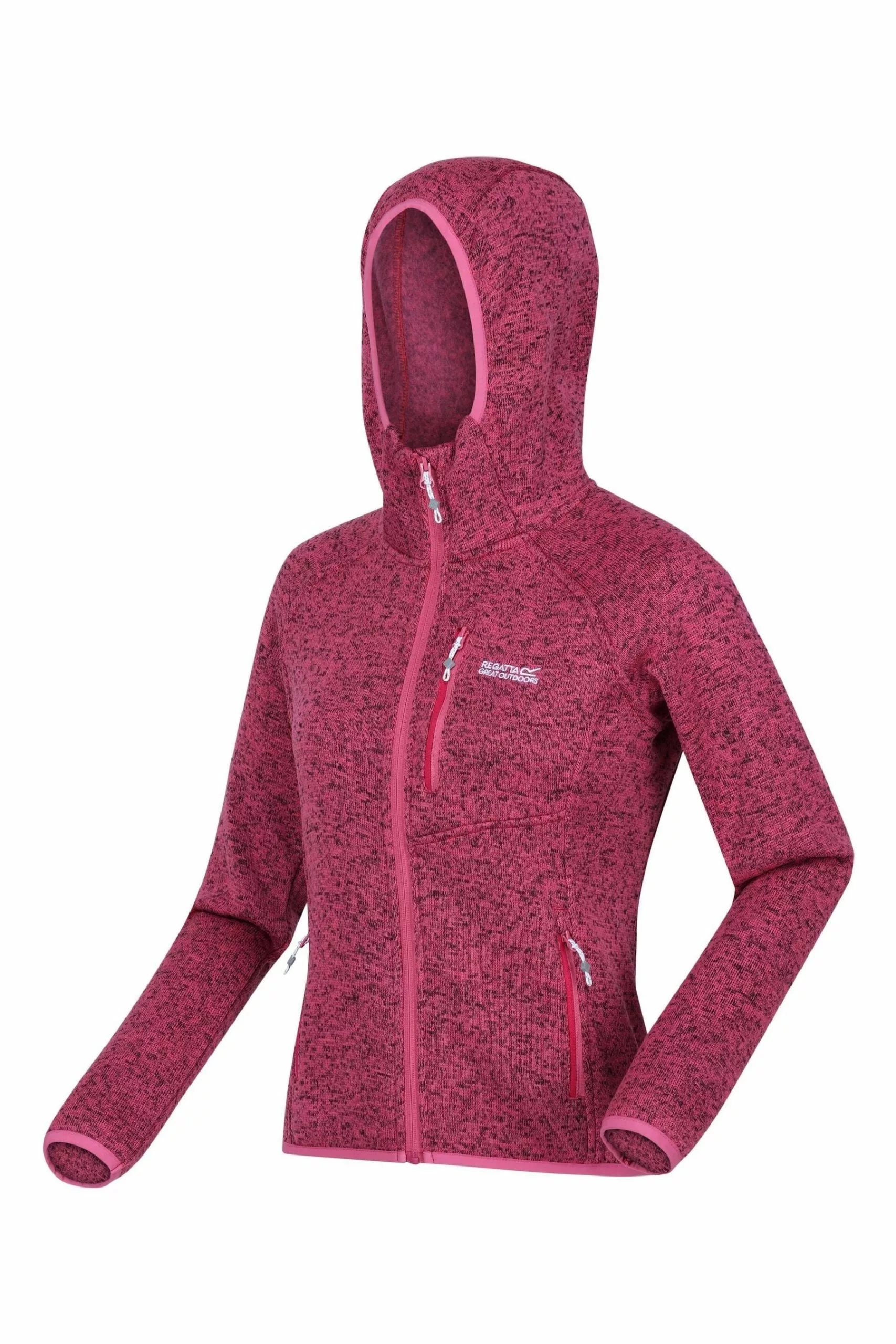 Regatta Womens Pink Newhill Full Zip Hooded Fleece 9 Regatta Womens Pink Newhill Full Zip Hooded Fleece - Image 7