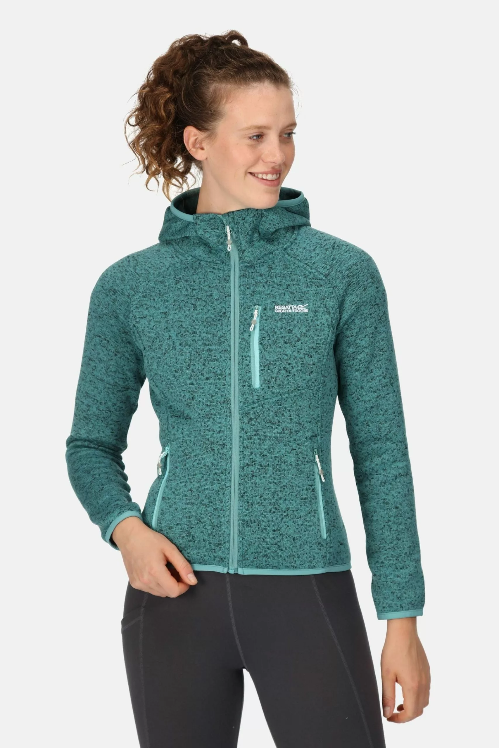 Regatta Womens Blue Newhill Full Zip Hooded Fleece 5 Regatta Womens Blue Newhill Full Zip Hooded Fleece - Image 3