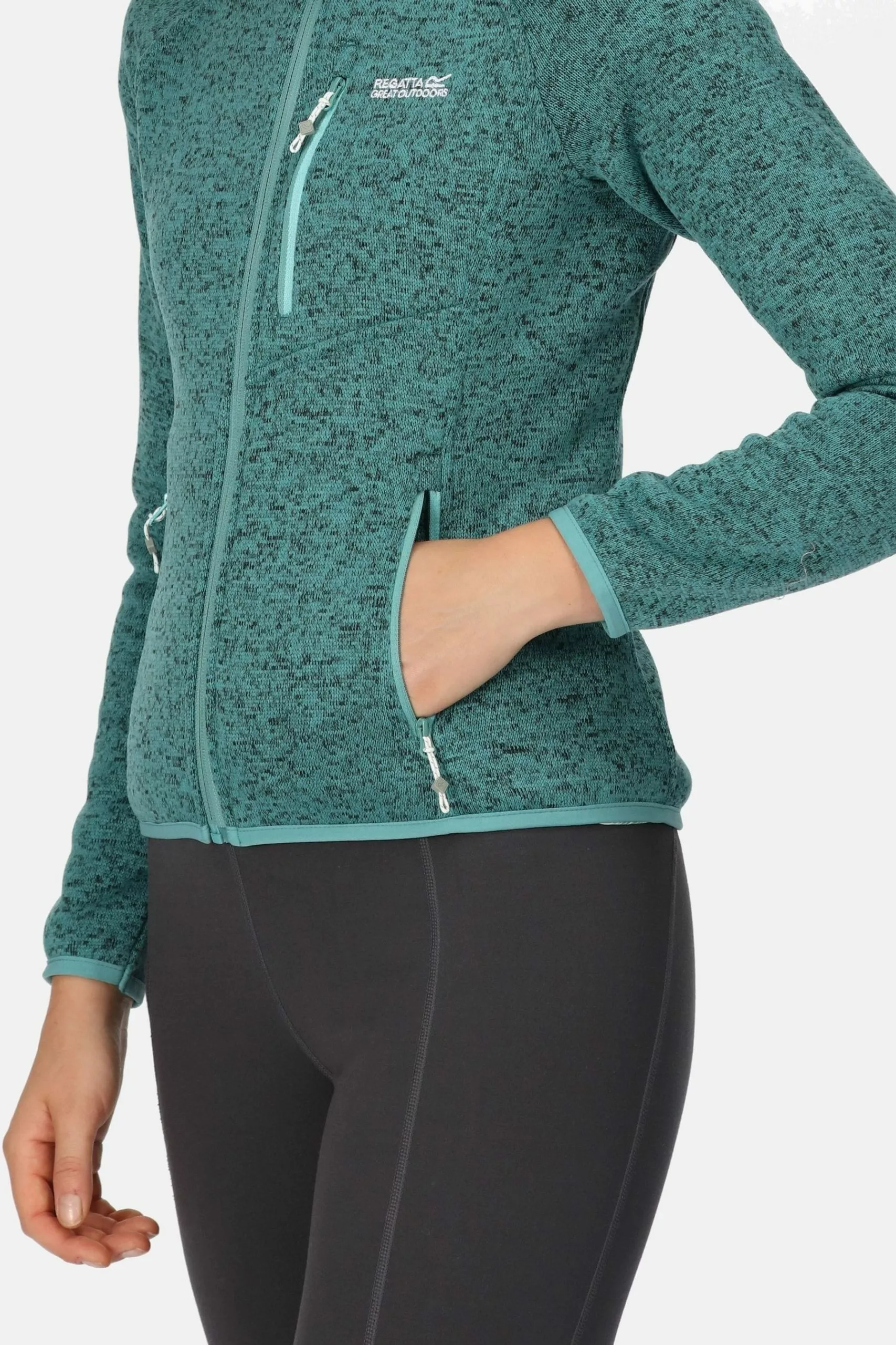 Regatta Womens Blue Newhill Full Zip Hooded Fleece 6 Regatta Womens Blue Newhill Full Zip Hooded Fleece - Image 4