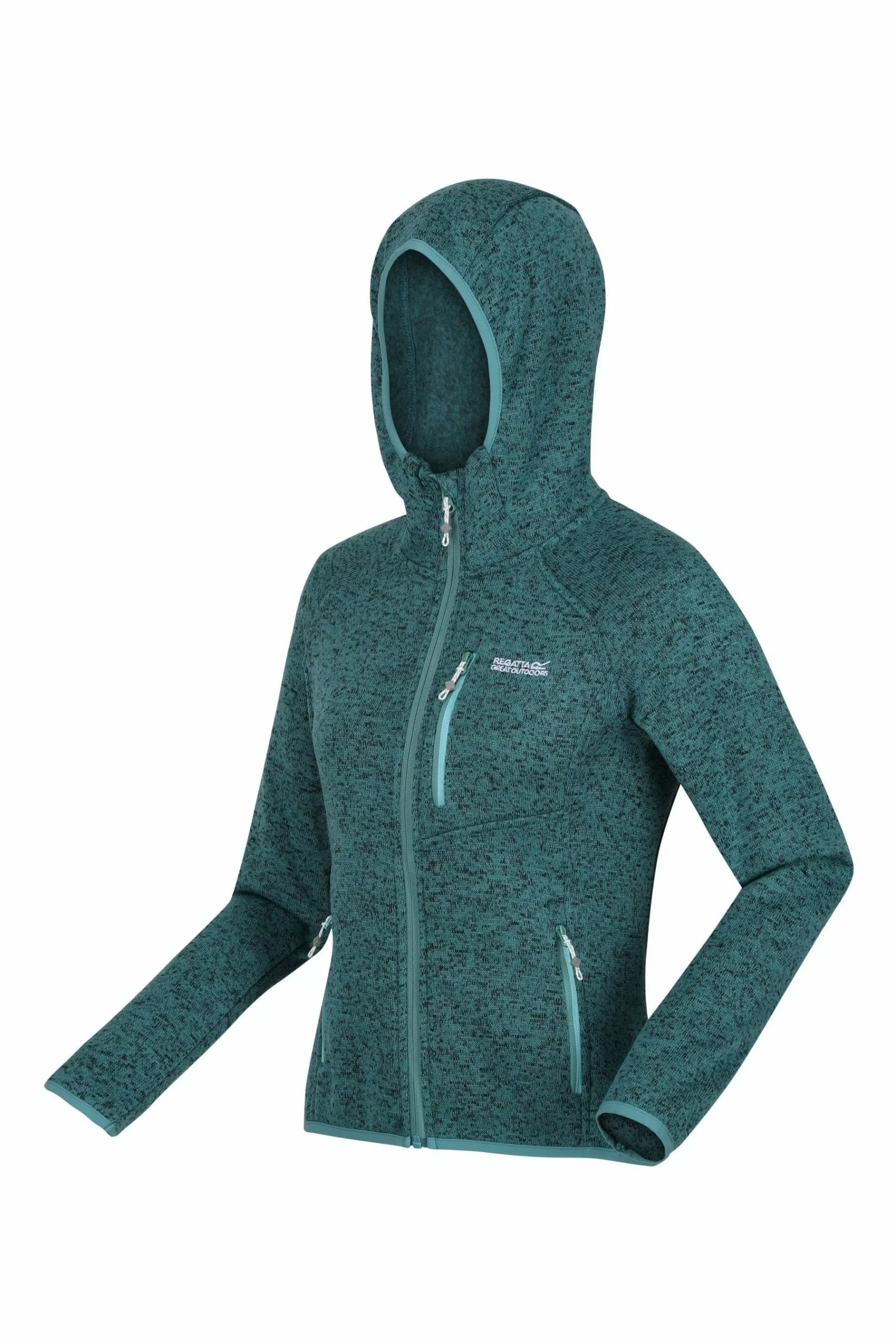 Regatta Womens Blue Newhill Full Zip Hooded Fleece 9 Regatta Womens Blue Newhill Full Zip Hooded Fleece - Image 7