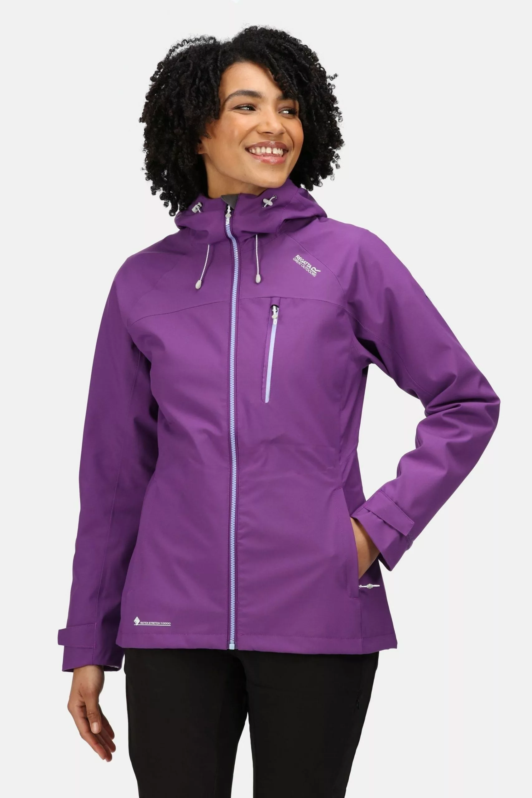 Regatta Women's Purple Britedale Waterproof Torch Hooded Jacket 3 Regatta Women's Purple Britedale Waterproof Torch Hooded Jacket