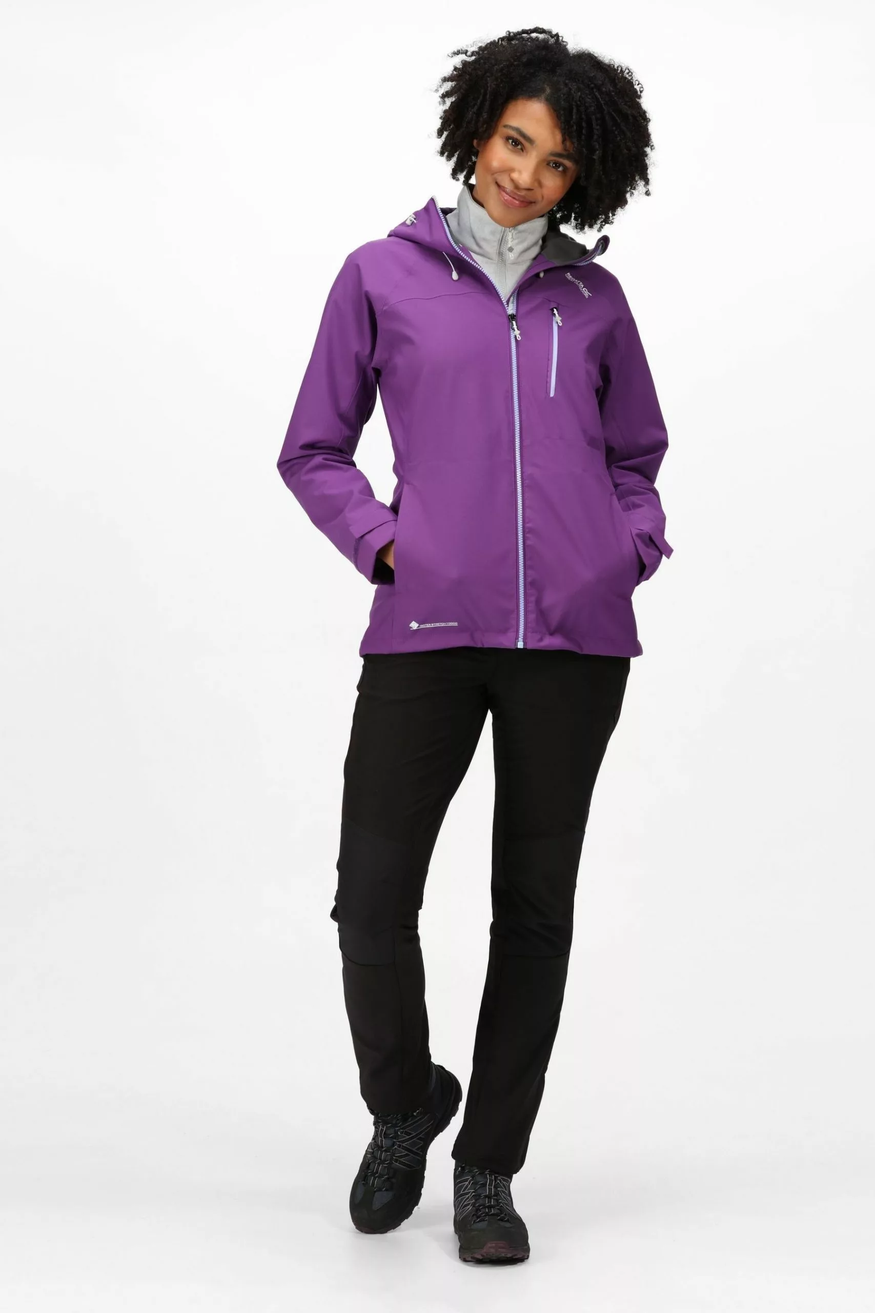 Regatta Women's Purple Britedale Waterproof Torch Hooded Jacket 5 Regatta Women's Purple Britedale Waterproof Torch Hooded Jacket - Image 3