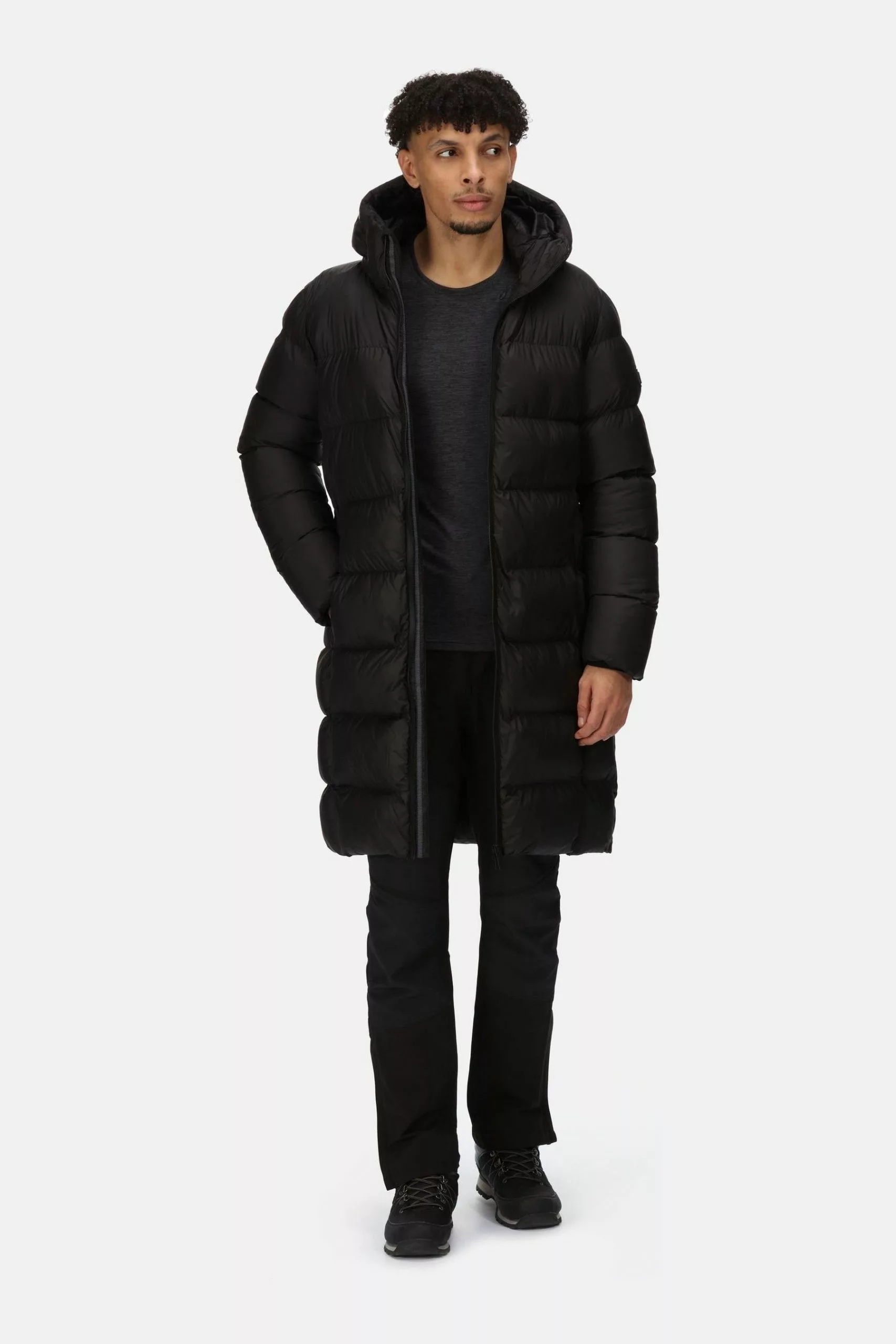 Regatta Black Hallin Longline Insulated Padded Jacket 5 Regatta Black Hallin Longline Insulated Padded Jacket - Image 3